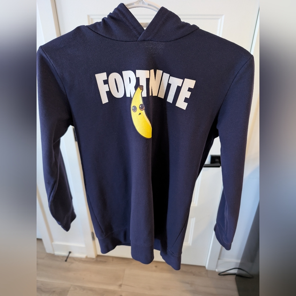 Fortnite Navy Hoodie with Banana Graphic